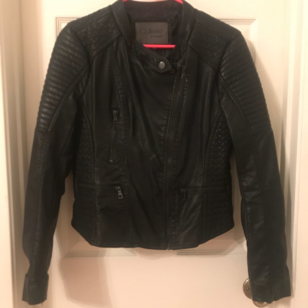 Faux leather jacket